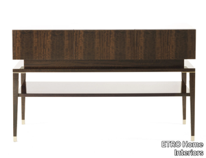 TIBESTI - Rectangular eucalyptus console table with shelving _ ETRO Home Interiors