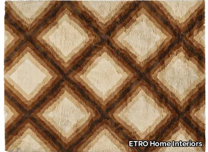 BROWN HUES - Rectangular handmade mohair and bamboo rug with geometric shapes _ ETRO Home Interiors