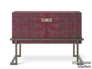 KOLKATA - Metal and fabric sideboard with doors _ ETRO Home Interiors