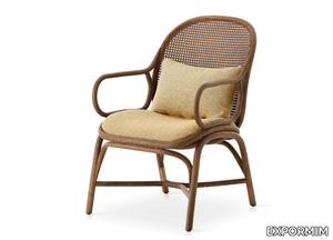 FRAMES - Rattan easy chair with armrests _ EXPORMIM