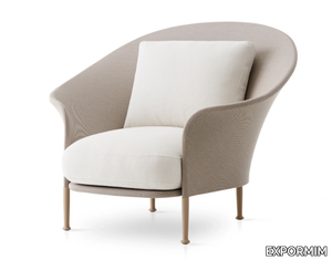 LIZ - Fabric garden armchair with armrests _ EXPORMIM