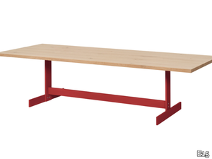 KAZIMIR - Rectangular solid wood table _ E15