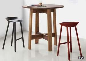 BASIS - Round oak high table _ E15