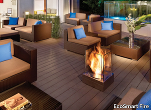 MINI T - Bioethanol freestanding stainless steel fireplace _ EcoSmart Fire