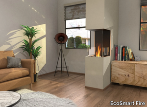 FLEX 18PN - Bioethanol steel Fireplace insert with Panoramic Glass _ EcoSmart Fire