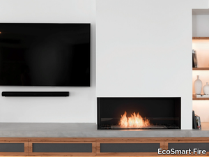 FLEX 50RC - Bioethanol steel Fireplace insert with Panoramic Glass _ EcoSmart Fire