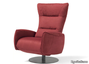 MIRA - Swivel trestle-based fabric armchair with motorised functions _ Egoitaliano