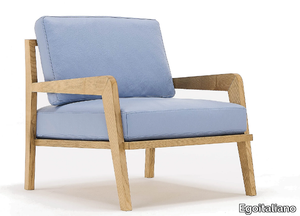 OSLO - Upholstered leather armchair with armrests _ Egoitaliano