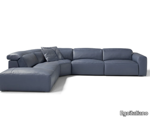 BEVERLY - Corner recliner modular leather sofa _ Egoitaliano