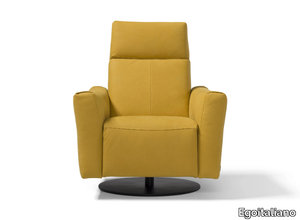 BLUES - Swivel recliner leather armchair _ Egoitaliano