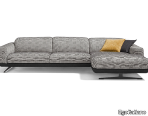 GLORIA - Recliner fabric sofa with chaise longue _ Egoitaliano