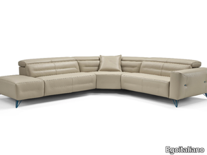 SIXTINE - Corner recliner sectional leather sofa _ Egoitaliano
