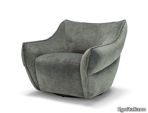 MIMÌ - Swivel fabric armchair with armrests _ Egoitaliano