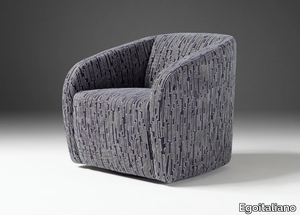 CARLOTTA - Swivel fabric armchair with removable cover _ Egoitaliano