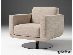 GLORIA - Trestle-based fabric armchair with armrests _ Egoitaliano