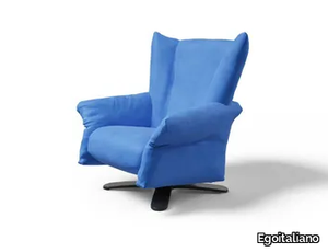 DIPLOMATICO - Swivel fabric armchair with armrests _ Egoitaliano