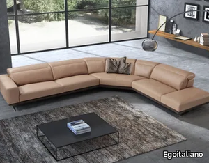 GLORIA - Corner leather sofa _ Egoitaliano