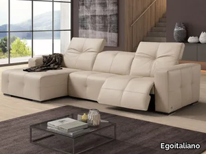 SAUVANNE - 3 seater relaxing leather sofa with electric motion _ Egoitaliano