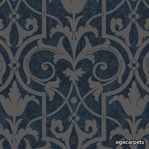 patinated flowerwork blue