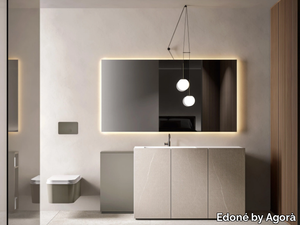 HEX 2334 - Floor-standing vanity unit with integrated washbasin _ Edoné by Agorà