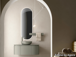 CAL 2347 - Wall-mounted vanity unit with doors _ Edoné by Agorà