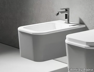 CONO - Wall-hung ceramic bidet _ Edoné by Agorà