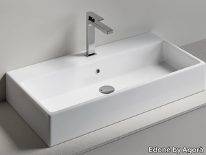 BOX 80 - Countertop rectangular washbasin _ Edoné by Agorà