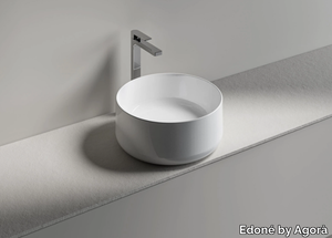 DEMETRA 40 - Round countertop washbasin _ Edoné by Agorà