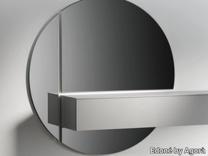 ECLISSI - Wall-mounted round mirror with integrated lighting _ Edoné by Agorà