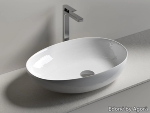 EGG - Oval countertop washbasin _ Edoné by Agorà