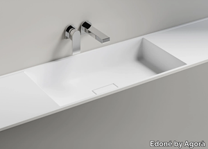 HEXIS 40 - Rectangular washbasin _ Edoné by Agorà