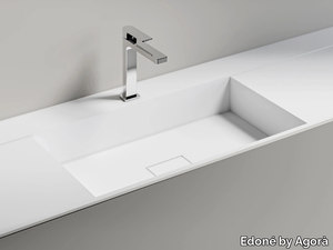 HEXIS 50 - Rectangular washbasin _ Edoné by Agorà