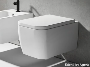 HUB - Wall-hung ceramic toilet _ Edoné by Agorà