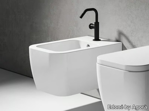 HUB - Wall-hung ceramic bidet _ Edoné by Agorà