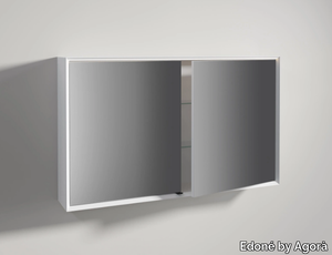 MIRROR WITH 45° CONTAINER - Rectangular mirror with cabinet _ Edoné by Agorà