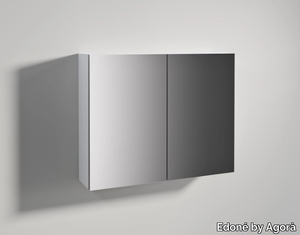 MIRROR WITH HINGED DOOR CONTAINER - Rectangular mirror with cabinet _ Edoné by Agorà
