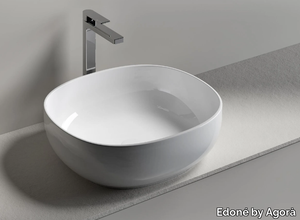 NORMA 50 - Rectangular countertop washbasin _ Edoné by Agorà