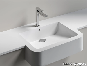 PROMETEO - Rectangular stone washbasin _ Edoné by Agorà