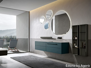 ADE 003 - Wall-mounted vanity unit with drawers _ Edoné by Agorà