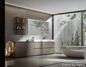 GIU 9021 - Floor-standing double vanity unit _ Edoné by Agorà