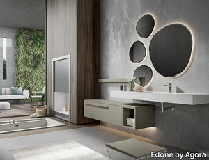 GIU 9041 - Single washbasin countertop _ Edoné by Agorà