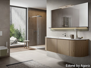 GIU 9075 - Wall-mounted vanity unit with doors _ Edoné by Agorà