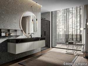 EOS 007 - Wall-mounted vanity unit with drawers _ Edoné by Agorà