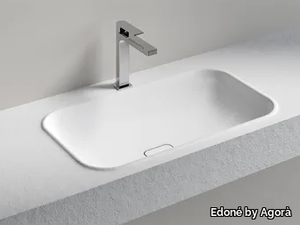 GOCCIA CONSOLLE - Inset rectangular washbasin _ Edoné by Agorà