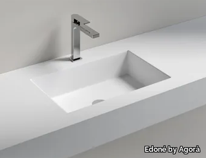 QUADRA CONSOLLE - Inset rectangular washbasin _ Edoné by Agorà