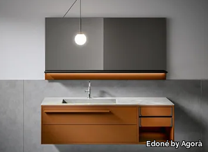 ADE 006 - Wall-mounted vanity unit with drawers _ Edoné by Agorà