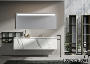 GIU 9058 - Wall-mounted vanity unit with drawers _ Edoné by Agorà