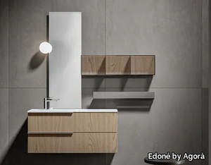 GIU 9128 - Single wall-mounted vanity unit with drawers _ Edoné by Agorà