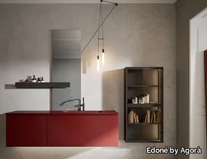 REA 002 - Wall-mounted vanity unit with drawers _ Edoné by Agorà