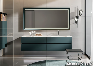 NIK 005 - Wall-mounted vanity unit with drawers _ Edoné by Agorà